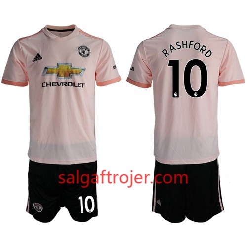 Manchester United Fodboldtrøjer Rashford 10 Børn Udebanesæt 2018/19 Kort ærmer Manchester United Fodboldtrøjer Rashford 10 Børn Udebanesæt 2018/19 Kort ærmer